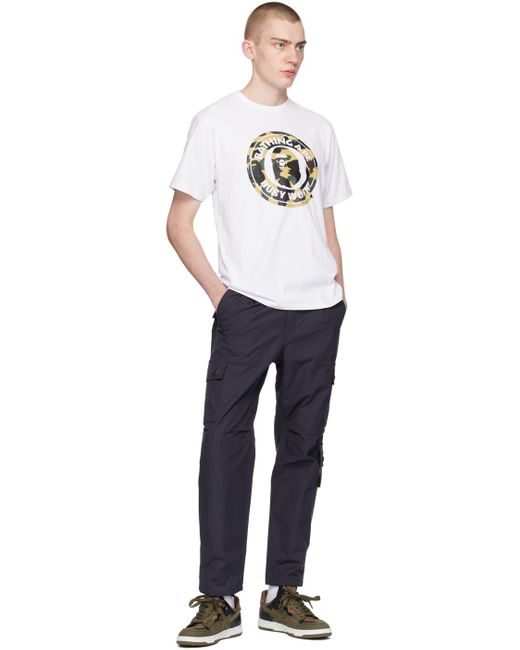 A Bathing Ape White 1st Camo 'busy Works' T-shirt for men