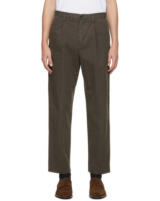 PS by Paul Smith Black Gray Pleated Trousers for men