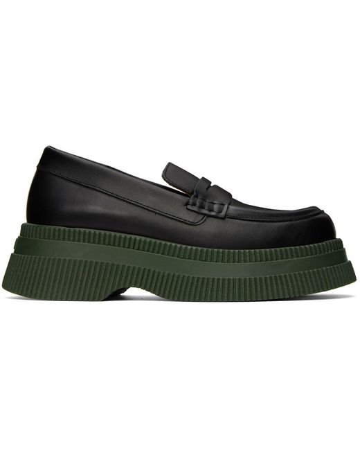 Ganni Black Creeper Wallaby Loafers