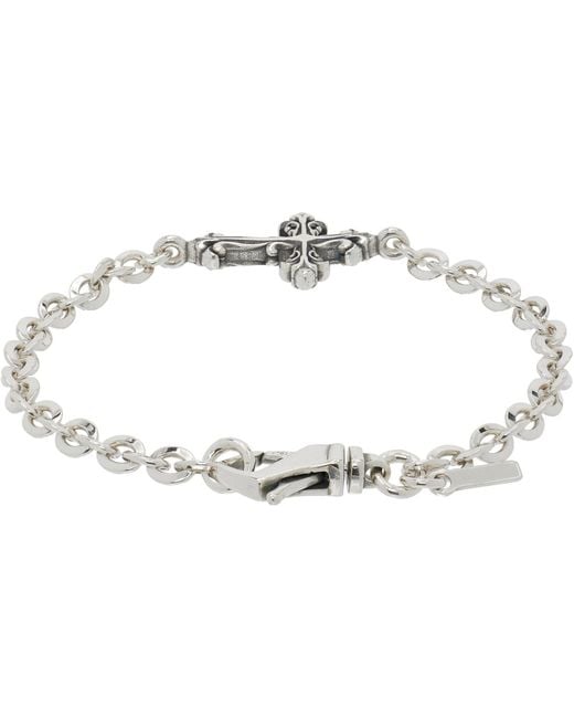 Emanuele Bicocchi Metallic Avelli Cross Bracelet for men