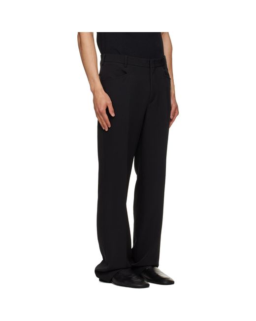 Second/Layer Black 'El Niño' Slim Trousers for men