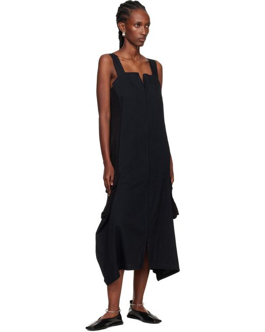 Robe Longue E-Work Noire À Poches Y's Yohji Yamamoto en coloris Black