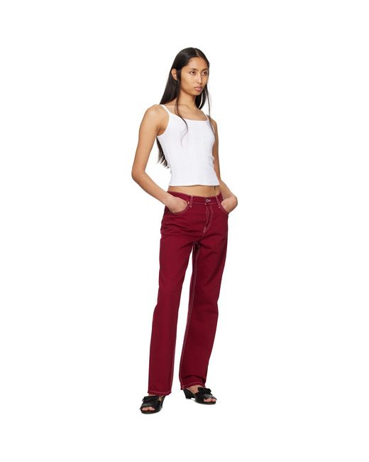 Re/done Red 'The Standard' Jeans