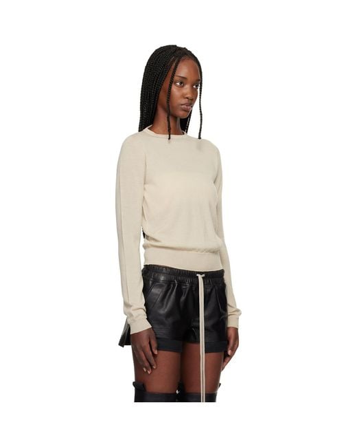 Rick Owens Black Off- Temple Biker Level Sweater