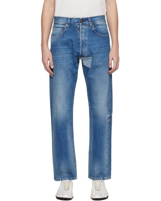 Maison Margiela Blue Tapered Leg Jeans for men