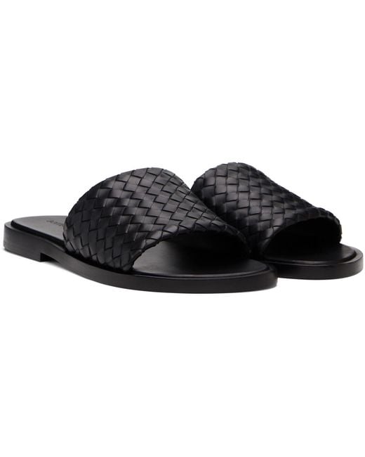 Bottega Veneta Black Elio Mules for men