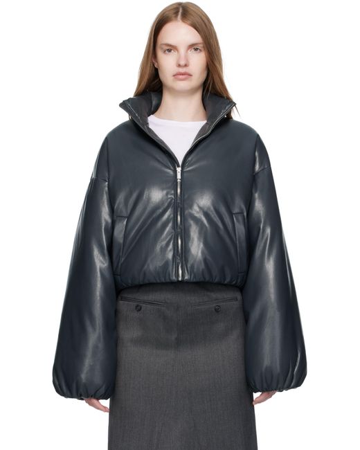 Blouson Lilima Noir En Cuir Synthétique Rembourré En Duvet Nanushka en coloris Black