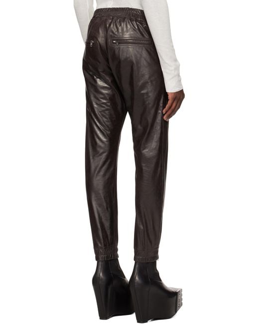 Rick Owens Black Hollywood Luxor Leather Pants for men
