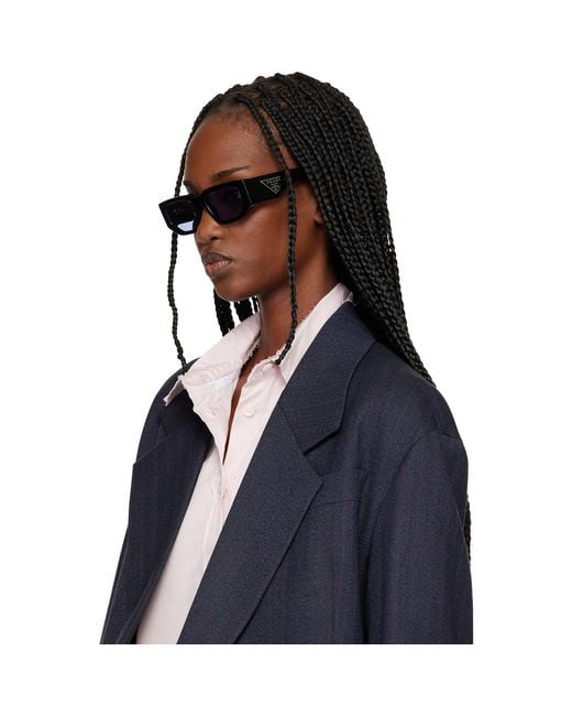 Prada Black Triangle Logo Sunglasses