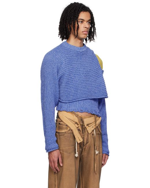 OTTOLINGER Blue Deconstructed Sweater for men