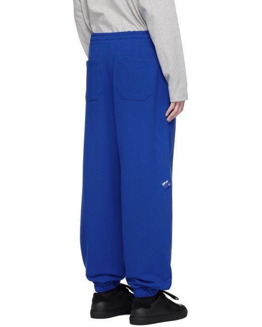 メンズ Adererror ブルー Sig; Trs Tag 01 スウェットパンツ Blue