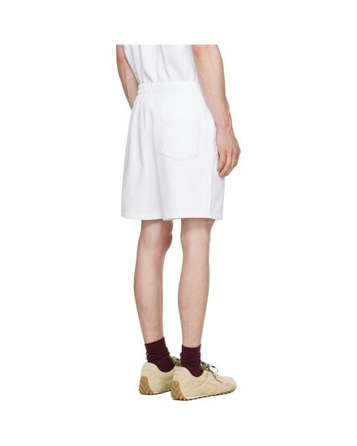 Casablanca White Floral Trim Classic Shorts for men