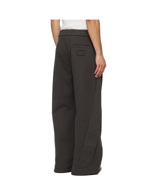 NULLUS Black Interweaved Sweatpants for men