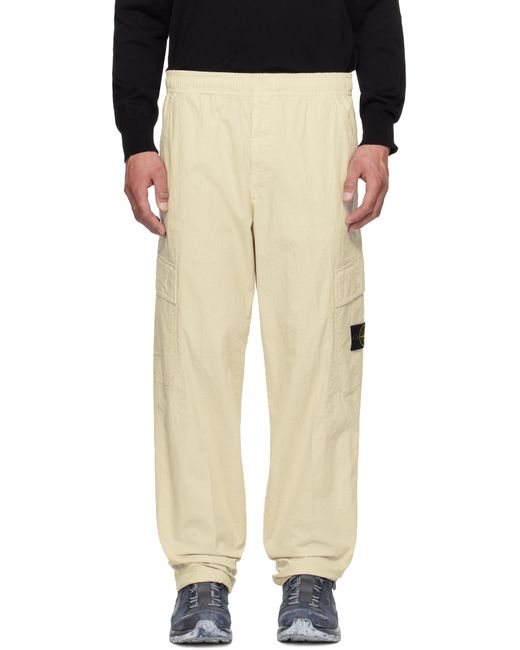 メンズ Stone Island ベージュ Mil-Spec Stretch Ripstop カーゴパンツ Natural