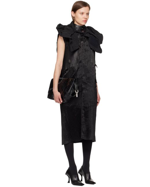 Junya Watanabe Black Hooded Midi Dress