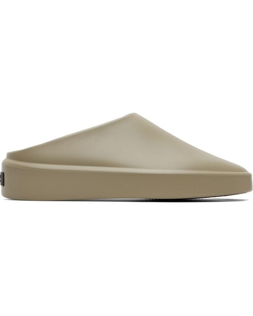 Fear Of God Gray Khaki Essentials California 1.0 Mule Loafers for men