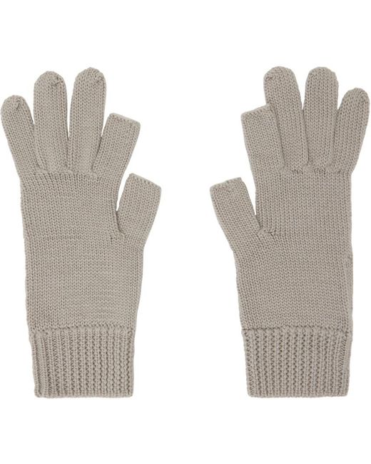 Rick Owens White Off- Touchscreen Gloves