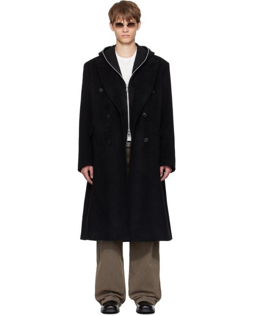 Mohair Coat Our Legacy Whale Coat Black Hairy Wool Our Legacy