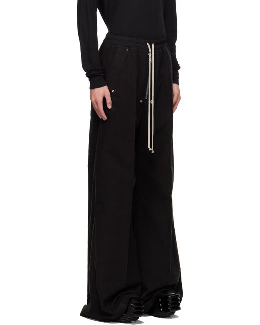 メンズ Rick Owens ブラック Concordians Bela ワイドパンツ Black