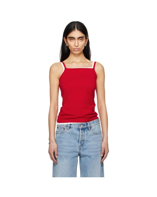 Still Here Red Square Tank Top