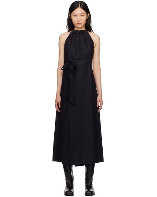 Baserange Black Trope Apron Maxi Dress