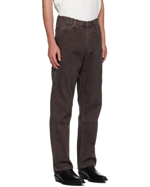 Re/done Black Brown Modern Painter Trousers for men