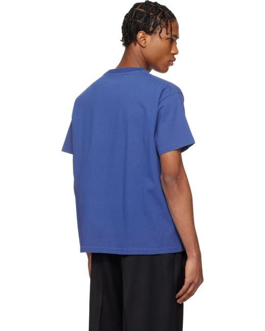 【関税込み】Bode ブルー Crest ポケットTシャツ Bode Crest Pocket T-Shirt in Blue for Men | Lyst