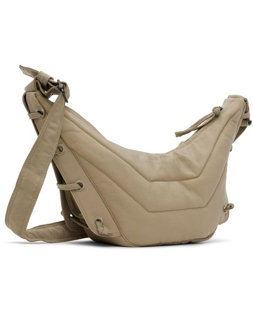 Lemaire White Taupe Small Soft Game Bag