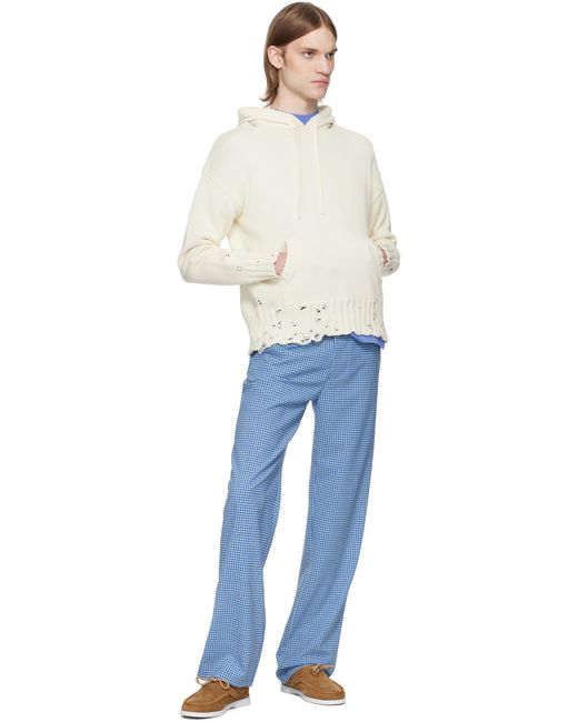 Pull À Capuche Blanc Cassé En Coton À Effet Usé Marni pour homme en coloris Black