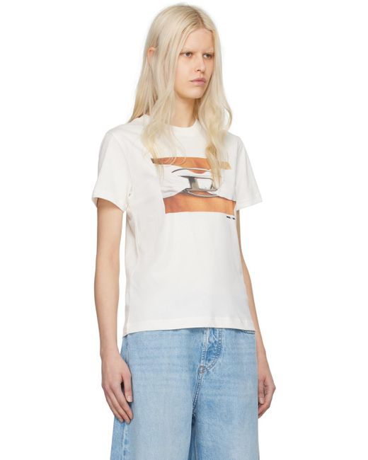 T-shirt T-Regs-N3 blanc cassé DIESEL en coloris Multicolor