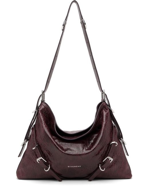 Givenchy Brown Burgundy Medium Voyou Bag