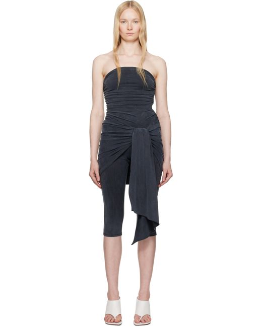 Alexander Wang グレー Pre-Styled ラップ キャットスーツ Black