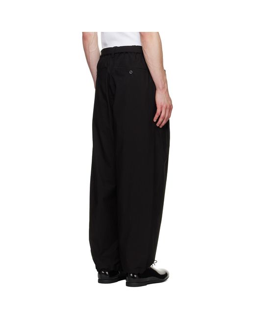 Sacai Black Cotton Typewriter Trousers for men