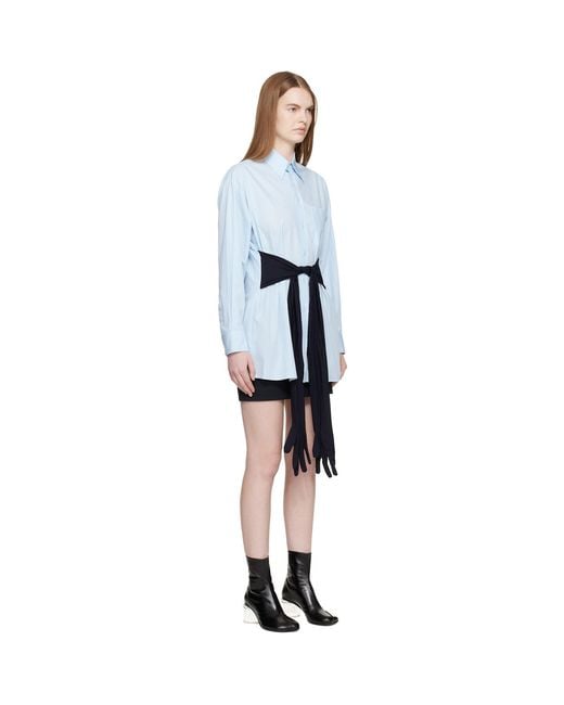 MM6 by Maison Margiela Black Cotton Poplin Shirt
