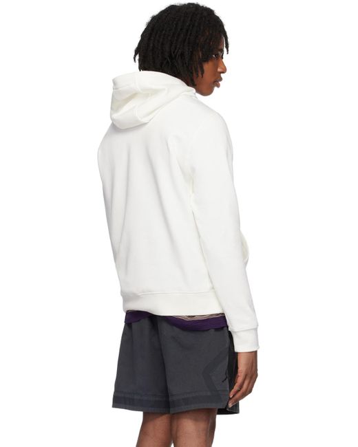 Nike White Embroidered Hoodie for men