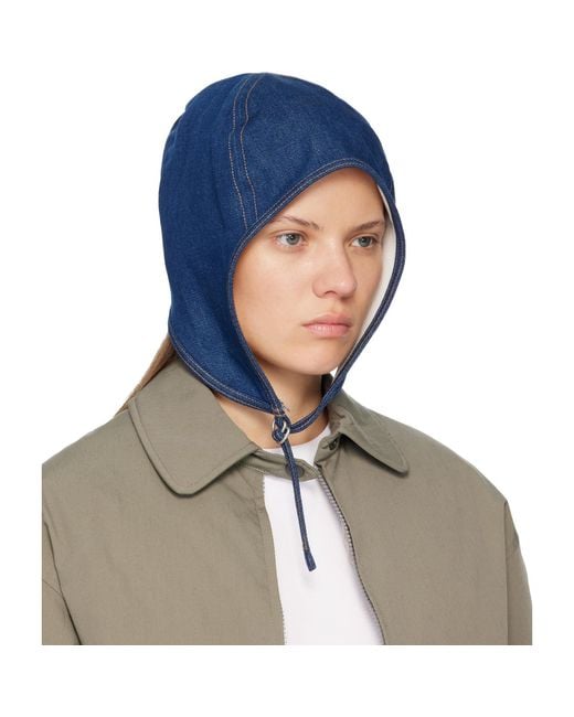 Acne Blue Cinch Hat