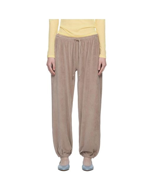 Baserange Multicolor Taupe Velour Pillow Sweatpants