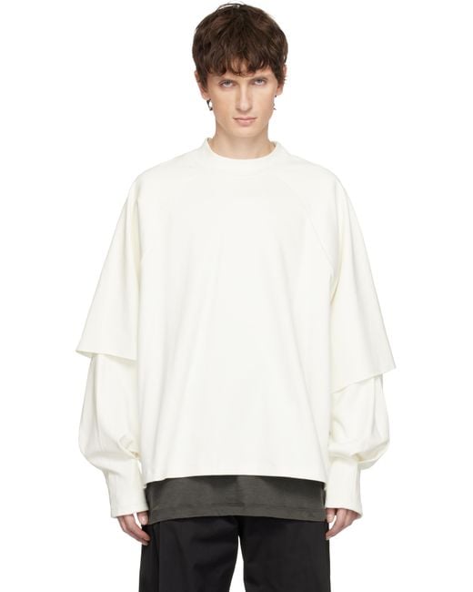 Seventh White Off- Raglan Layered Longsleeve T-Shirt for men