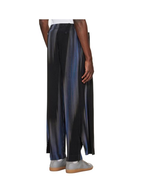 Homme Plissé Issey Miyake Black Blend Of Lights Trousers for men
