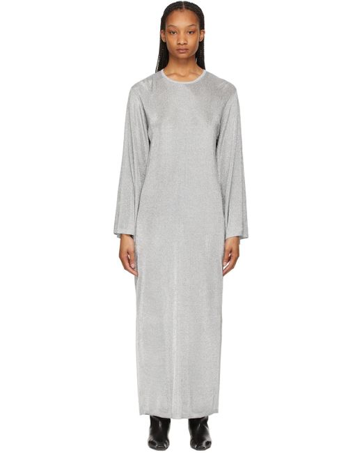 toteme heavy metal dress Toteme Metal Heavy Dress In Silver - 36% Off