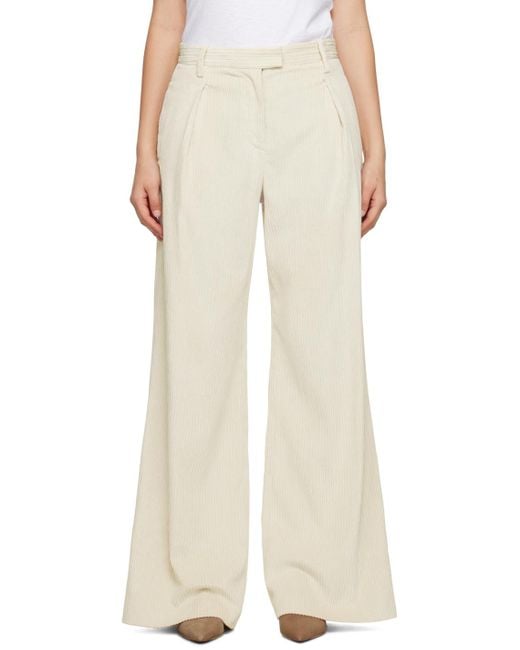 Rag Off White Rag & Bone Off-white Bennett Trousers in Natural | Lyst