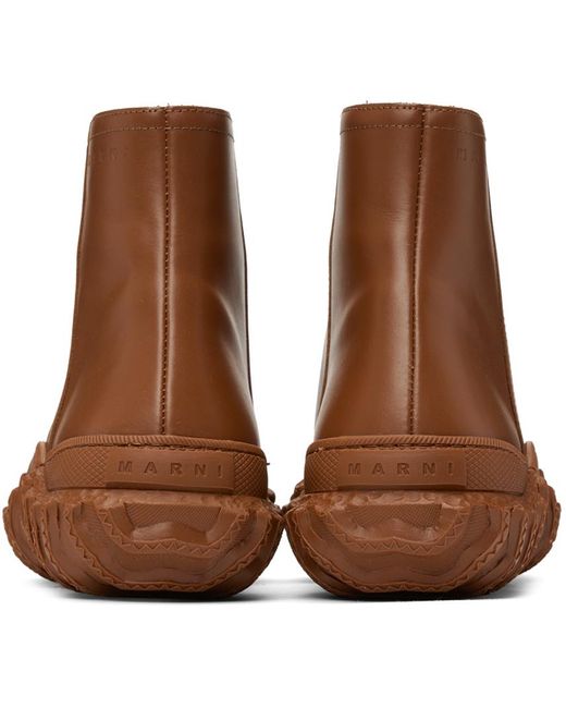 Marni Brown Zip Boots