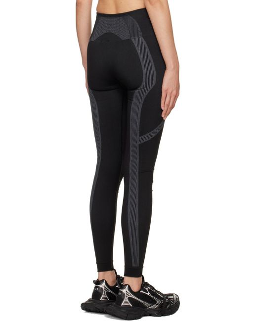 M I S B H V Black Jacquard leggings