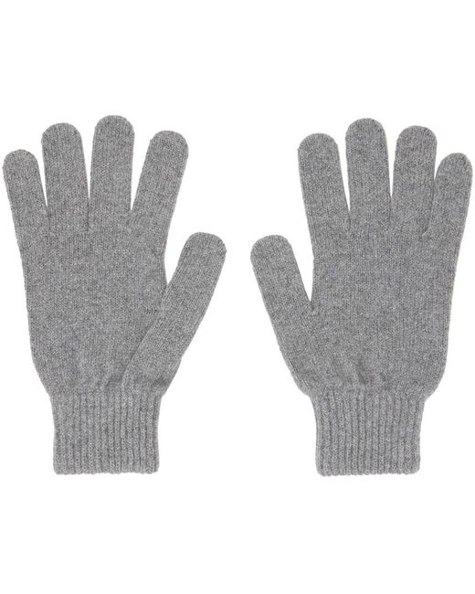 Paul Smith Gray Patch Gloves for men
