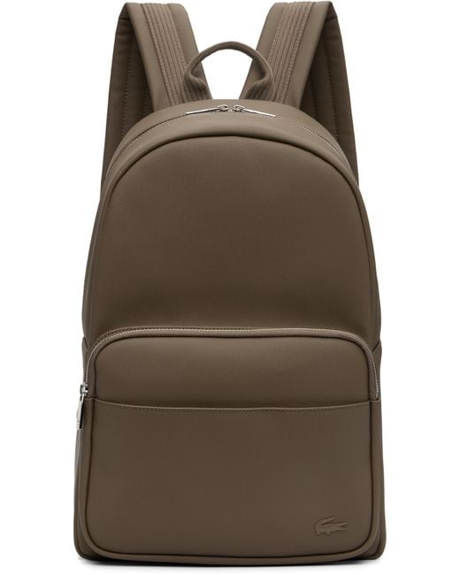 Lacoste Brown Taupe Classic Backpack for men