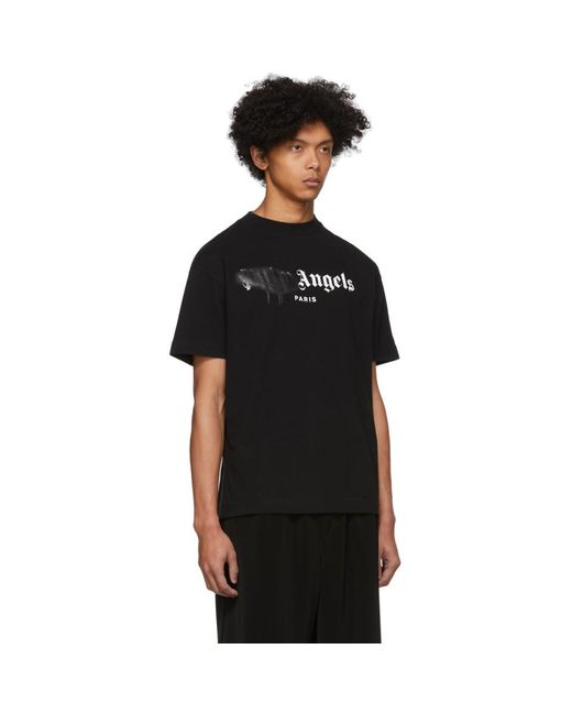 Paris Sprayed Logo T-shirt for Men 