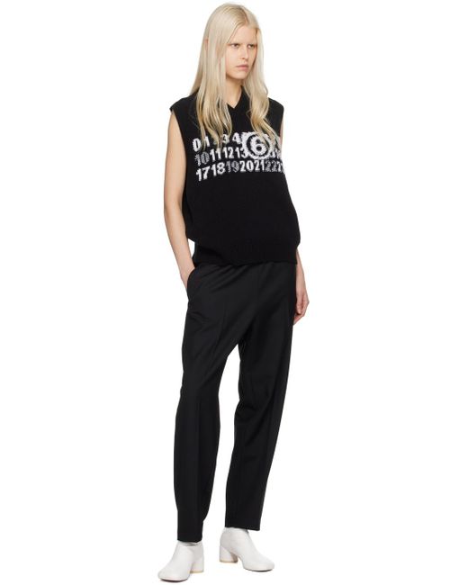 MM6 by Maison Martin Margiela Black Tapered Trousers