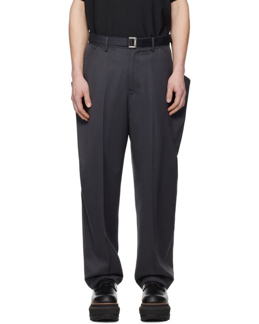 sacaiサカイ★ブラック Suiting トラウザーズ メンズ Sacai ブラック ドスキン トラウザーズ ブラック | Lyst