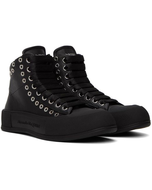 Alexander McQueen Black Plimsoll Sneakers for men