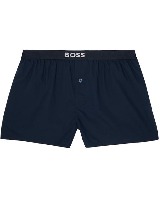 Ensemble de deux boxers bleu marine à bouton Boss pour homme en coloris Blue